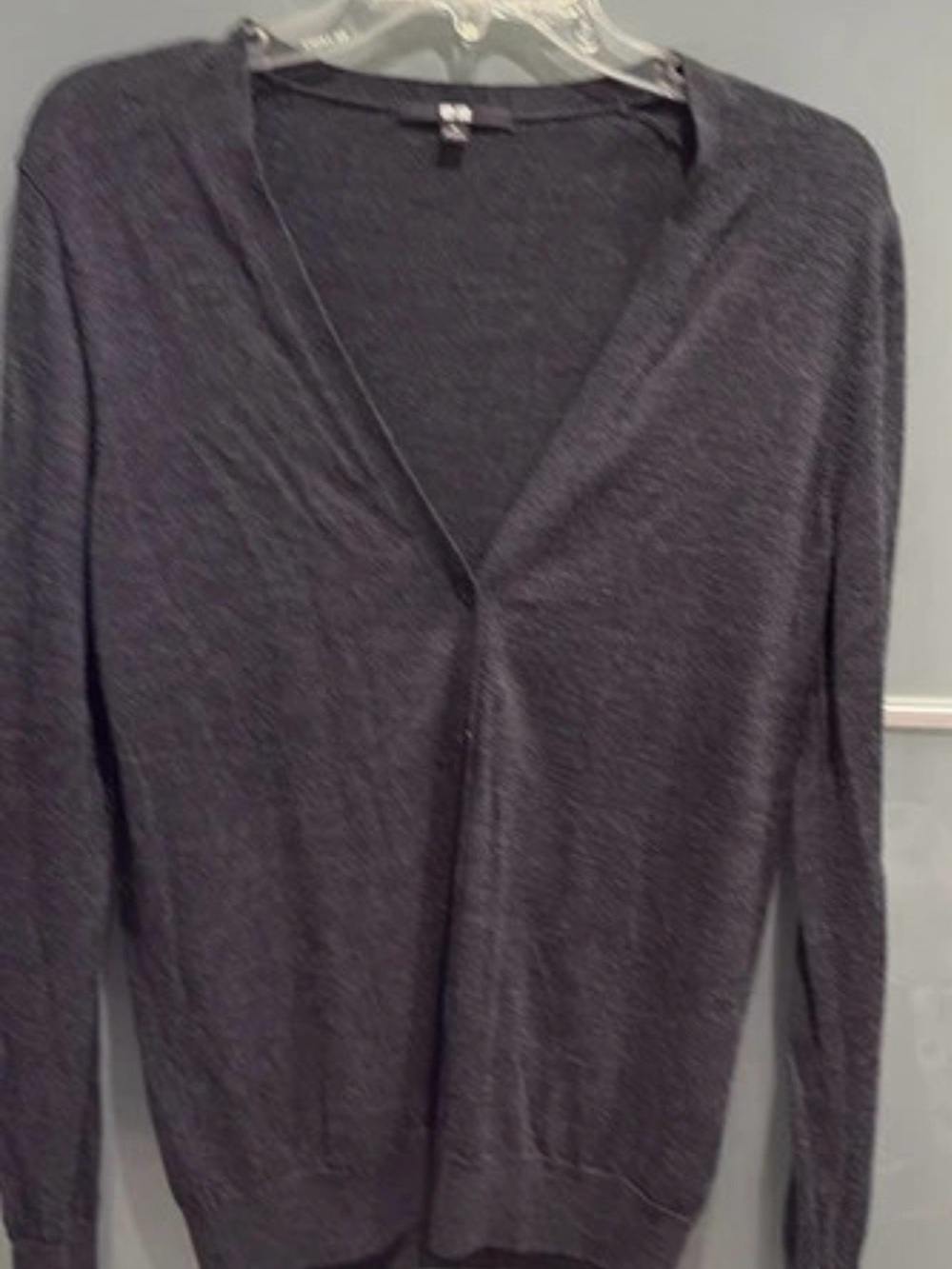 Uniqlo Ladies Dark Charcoal V-Neck Sweater